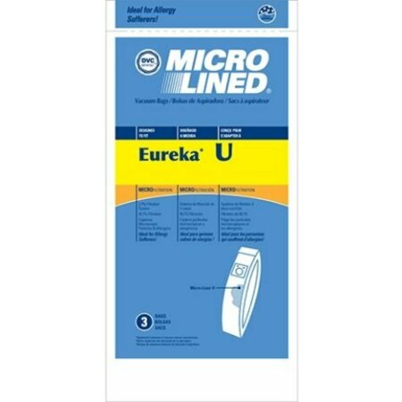 ELCO LABORATORIES Vacuum Bag Eureka U Microlined 3PK ER-1491